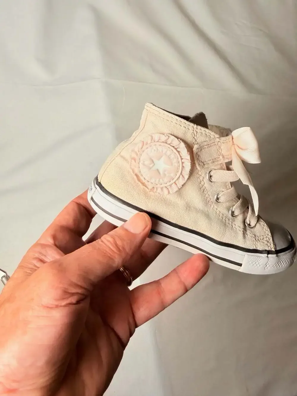 Converse Chuck Taylor Girls All Star EasyOn High TD Ruffles & Bows Blush Hush Wh